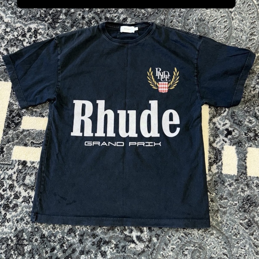 Rhude Black Graphic T-Shirt